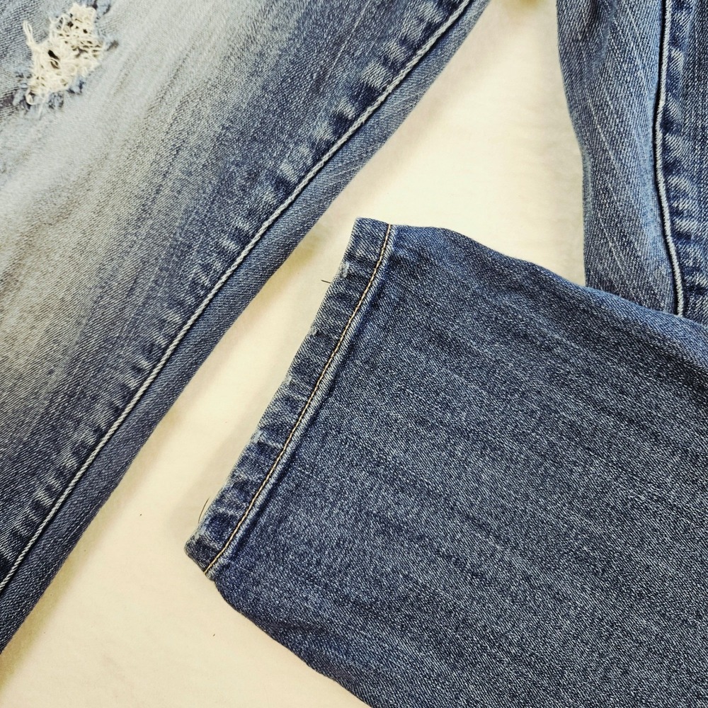Torrid Womens 16R Distressed Boyfriend Jeans Medium Wash Ripped Denim Stretch - Picture 4 of 9
